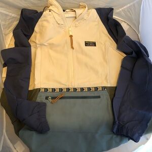 LL Bean Mountain Classic Anorak Colorblock Windbreaker Jacket